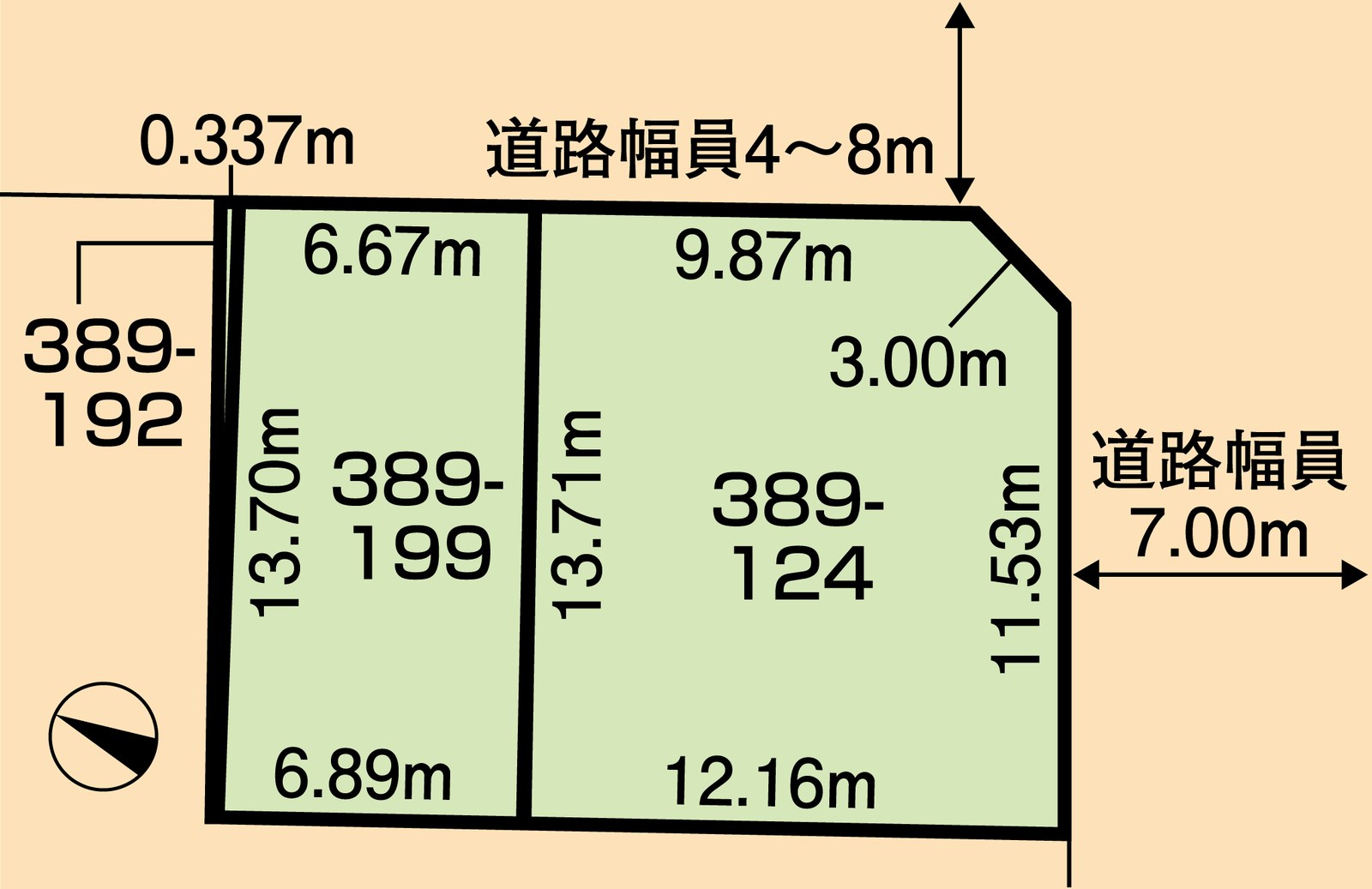 千歳市真々地1丁目 売土地（259.66m²・78.54坪）