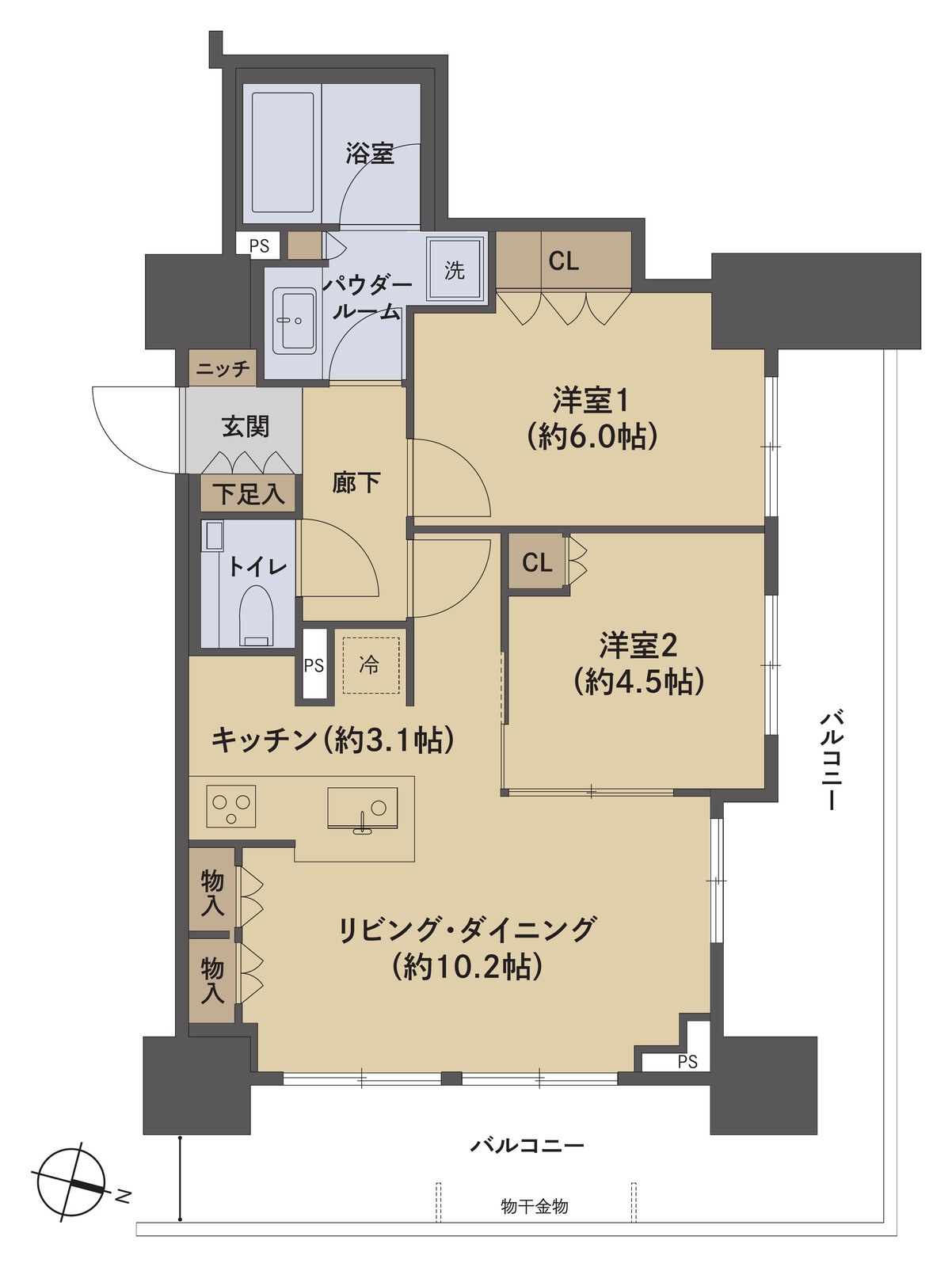 シティタワー札幌 23階 間取図