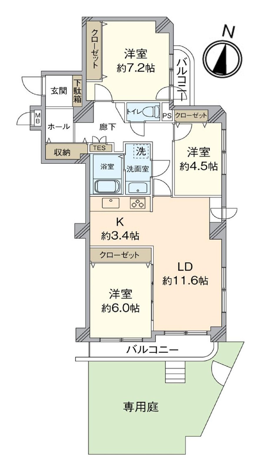 円山公園パークマンション 間取図